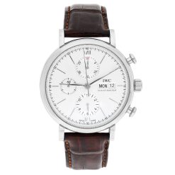 IWC Portofino Chronograph IW391027 42mm Silver Dial Steel Watch