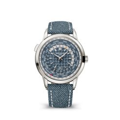 Patek Philippe 5330G-001 Complications Opaline Blue-Gray with "Carbon" Pattern Dial Blue-Gray Calfskin Leather Strap