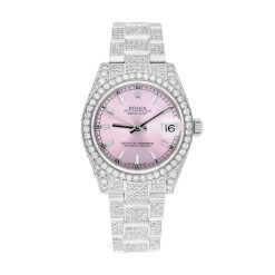 Rolex Datejust 178240 31MM Stainless Steel Pink Dial Diamond Custom
