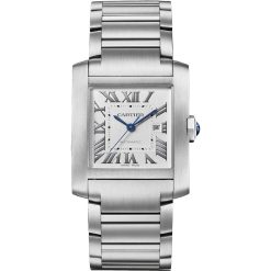 Cartier Tank Française WSTA0067 36MM Silver Steel Watch