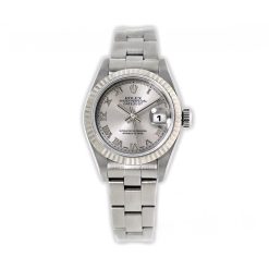 Rolex Datejust 79174 Ladies 26mm Stainless Steel Oyster Band Silver Roman Dial