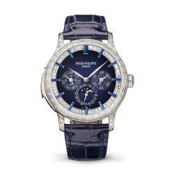 Patek Philippe Grand Complications 5374/300P-001 Platinum with Blue Dial and Diamond Bezel