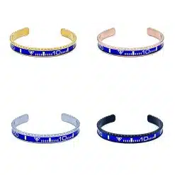 Alternative view of Speedometer Style Bracelet 1pcs Stainless Steel Watch Bangle, Blue with Digits