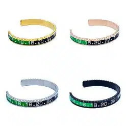 Alternative view of Speedometer Style Bracelet 1pcs Stainless Steel Watch Bangle, Black-Green