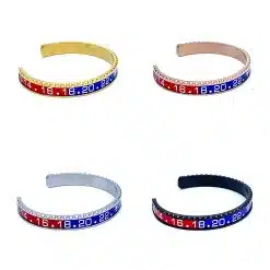 Alternative view of Speedometer Style Bracelet 1pcs Stainless Steel Watch Bangle, Red-Blue with Digits