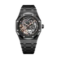 Audemars Piguet 15416CE.OO.1225CE.01 Royal Oak Openwork Slate Grey 41mm Dial Black Ceramic Bracelet Watch