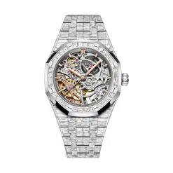 Audemars Piguet 15469BC.ZZ.1260BC.01-A Royal Oak Light Openworked Rhodium-Toned 37mm Dial 18-Carat White Gold Bracelet Watch