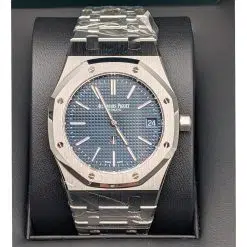 Alternative view of Audemars Piguet 16202ST.OO.1240ST.02 Royal Oak Blue Dial Stainless Steel Bracelet