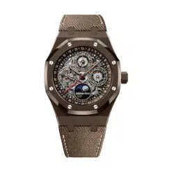 Audemars Piguet 26585CM.OO.D301VE.01 Royal Oak Sapphire 41mm Dial Brown Calfskin Strap Watch