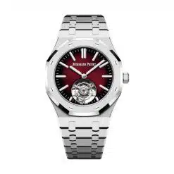 Audemars Piguet 26730ST.OO.1320ST.05 Royal Oak Smoked Burgundy 41mm Dial Stainless Steel Bracelet Watch
