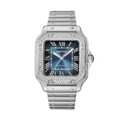 Cartier W4SA0006 Santos de Cartier Blue Dial Watch