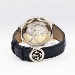 Alternative view of Patek Philippe 5930G-001 Complications Blue Opaline Guilloched Index White Gold Men's Watch