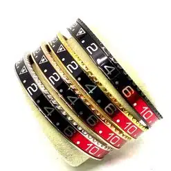 Speedometer Style Bracelet 1pcs Stainless Steel Watch Bangle, Black-Red