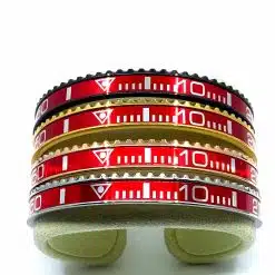 Speedometer Style Bracelet 1pcs Stainless Steel Watch Bangle, Red with Digits