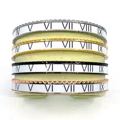 Speedometer Style Bracelet 1pcs Stainless Steel Watch Bangle, White