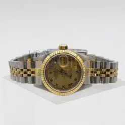 Alternative view of Rolex Datejust 69173 Champagne Dial Roman 18k Yellow Gold And Stainless Steel