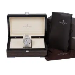 Alternative view of Patek Philippe 5980/1A-019 Nautilus Aftermarket Diamonds Iced Out 40.5mm Watch