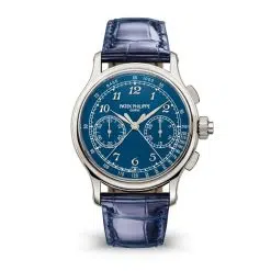 Patek Philippe 5370P-011 GRAND Complications Grand Feu Blue Enamel Dial Blue Alligator Leather Strap