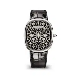 Patek Philippe 5738-51G-001 Golden Ellipse Black Enameled Dial Shiny Black Alligator Strap