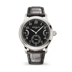 Patek Philippe 6301P-001 GRAND Complications Grand Feu Black Enamel Dial Black Alligator Leather Strap