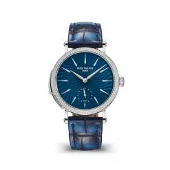 Patek Philippe 7040-250G-001 GRAND Complications Blue Enamel Dial Ocean Blue Alligator Leather Strap