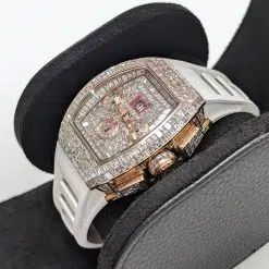 Alternative view of Richard Mille RM 011 Aftermarket Iced Out Diamonds Watch
