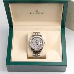 Alternative view of Rolex 116234 Datejust 36mm Aftermarket Diamond Dial and Bezel Jubilee Arabic-Indic Numerals Watch