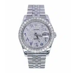 Rolex 116234 Datejust 36mm Aftermarket Diamond Dial and Bezel Jubilee Bracelet Watch