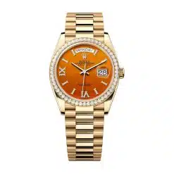 Rolex Day Date 128348rbr Carnelian Diamonds Dial