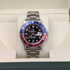 Alternative view of Rolex GMT Master Pepsi 16710 Blue/red 40mm Steel Oyster Watch