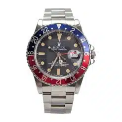 Rolex 16750 GMT-Master Pepsi Patina 40mm Oyster Watch