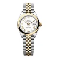 Rolex Lady-Datejust 279163-0023 White Roman Dial Jubilee Bracelet