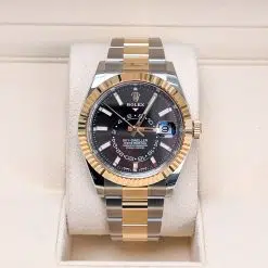 Alternative view of Rolex 326933-0002 Sky-Dweller Automatic 18kt Yellow Gold Oyster Black Index Dial