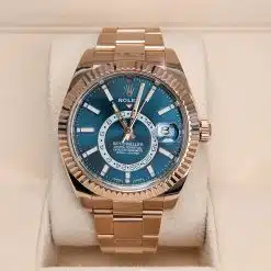 Alternative view of Rolex 326935 Sky-Dweller 42mm Aftermarket Blue-Green Dial Watch