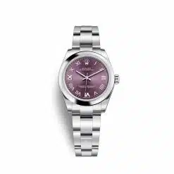 Rolex Oyster Perpetual 177200-0017 Purple Dial with Luminescent Markers 31mm Watch